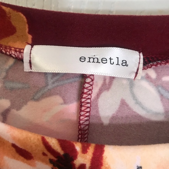 NEW maroon floral long sleeve dress w/ pockets 3XL - Picture 3 of 4